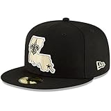 New Era Men's Black New Orleans Saints Omaha 59FIFTY Fitted Hat