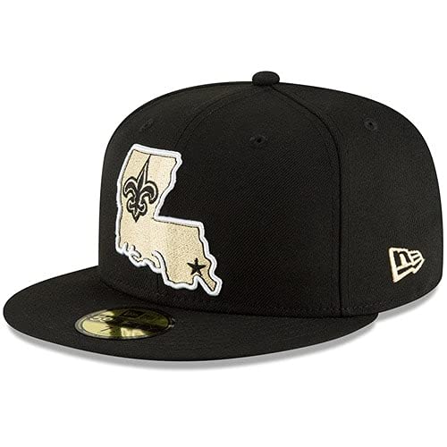 New Era Men's Black New Orleans Saints Omaha 59FIFTY Fitted Hat
