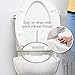 BATH ROYALE Toilet Seat Elongated Superior BR644-00, White, Slow Closing, Stain Resistant Polypropylene, Comfortable Toilet Seat