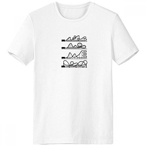 T-shirt blanc col rond avec silhouette de grand huit pour homme en coton doux