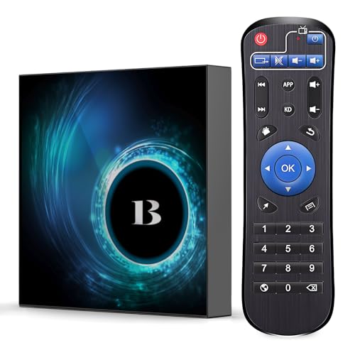 Android TV Box 10.0 4GB RAM 32GB ROM, TV Box Android 2025 4K 6K Smart TV Box Quad-core CPU mit 2.4G/5G Dual-Wi-Fi 4K 6K 3D H.265 HDR10 Bluetooth mit Fernsteuerung