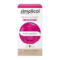 simplicol Textilfarbe intensiv Pink-Berry | Einfaches Färben in der Waschmaschine | Flüssige Farbe & Fixierpulver | 1er Pack