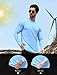 HOPLYNN 2 Pack Men's UPF 50+ Rash Guard and Quick-Dry Long Sleeves Shirts, Swim Surf Fishing Gear Shirts UV Sun Protection Shirts for Men Blue Navy Blue X-Large