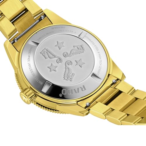 Rado Captain Cook Automatic Green Dial and Gold Bracelet with Date Display and Swiss Automatic Movement4