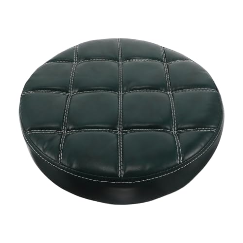 Asiento de taburete redondo de 32cm en madera y espuma PU azul navy 2