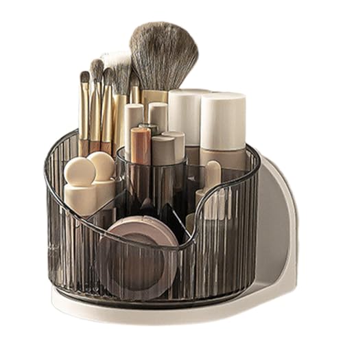 Rotating Makeup Brush Organizer, 360 Rotating Cosmetic Holder, Dustproof Makeup Organizer, Countertop Cosmetic Holder, Makeup Organizers For Vanity, Skincare Storage Organizer, Makeup Brush Storage