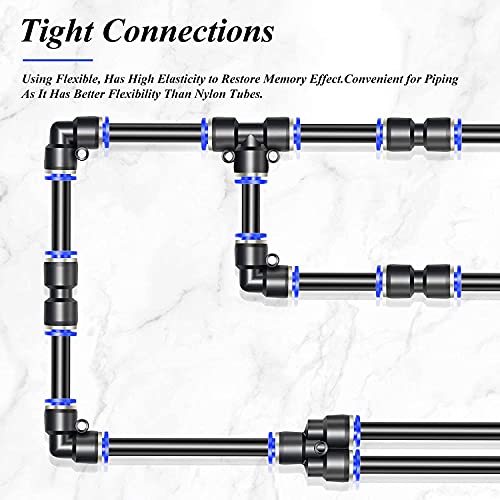Tailonz Pneumatic Air Line 1/2 Inch Od Black Pneumatic Nylon Tube 196.9Ft (60 Meter) Air Brake Tubing Nylon Hose #TOP3