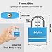 Keyed Padlock, [2 Pack] [Anti-Rust] Aluminum Lock with Key, 4 Keyed Alike Locker Lock, Small Padlocks with Key for Gym Locker, Fence, Shed, Gate, Toolbox, School, Outdoor and Indoor(Blue)