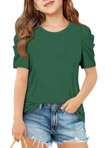 Image of Imily Bela Kids Girls Puff Short Sleeve T Shirts 5-14 Years | Summer, Casual, Crewneck, Fashion Tops