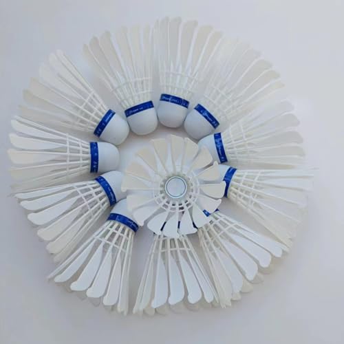 12 Pieces Heavy Duty Badminton Shuttlecock - Half Ball with Feathers | For Beginners, Leisure, Practice, Indoor & Outdoor Use, Home Use, Badminton Flywheel, Stable , Long Lasting, Dis - Image 5