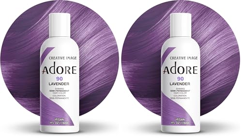 Adore Shining Semi Permanent Hair Colour, 90 Lavender (Pack of 2)