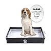 MEEXPAWS Dog Pee Pad Holder Foldable, Puppy Pad Holder Liner Base High Side, Dog Litter Box Indoor 33’’x22’’, Training Leak-Proof, Potty Easy Clean