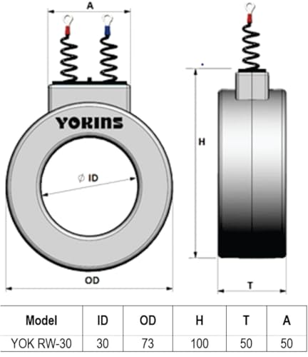 Image of YOKINS, Current Transformer 30 /5A, 30A CT for Ammeter as per IS2705 Model YOK-RW30 AC Current Measurement