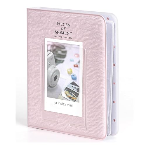 Image of ZENKO 64-Pocket Album + 5 Magnetic Frames fits Fujifilm Instax Mini (12, 11, 9, 8, 40, Evo, Liplay), Mini Link Printer, Polaroid Snap Touch, PIC-300, Z2300 Mint Instant Cameras (Blossom Pink)