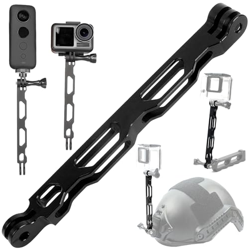MoK Bras d'Extension de la Caméra, Bras d'Extension de Casque, Extension de Casque d'Accessoires Gopro, Bras de Rallonge en Alliage d'Aluminium, pour Gopro...