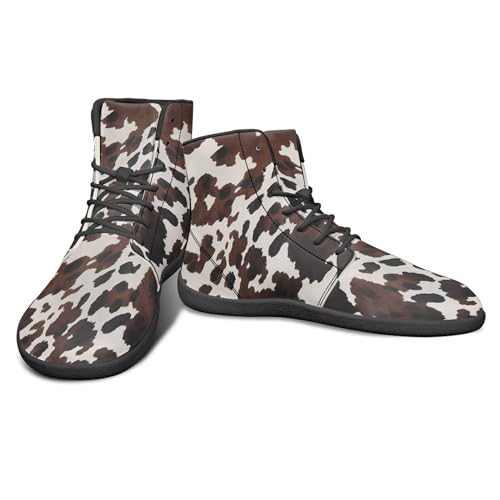 Image of Fashion Print Womens Mens High Top Barefoot Sneakers Flat Shoes