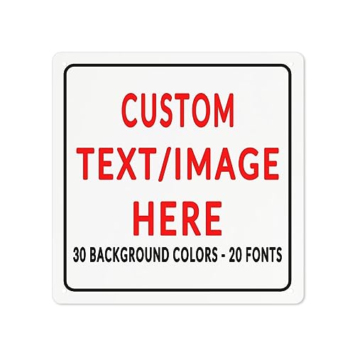 Custom Personalized Outdoor & Indoor Signs - Customized No Trespassing & Delivery Signs for Home or Office (12x12)
