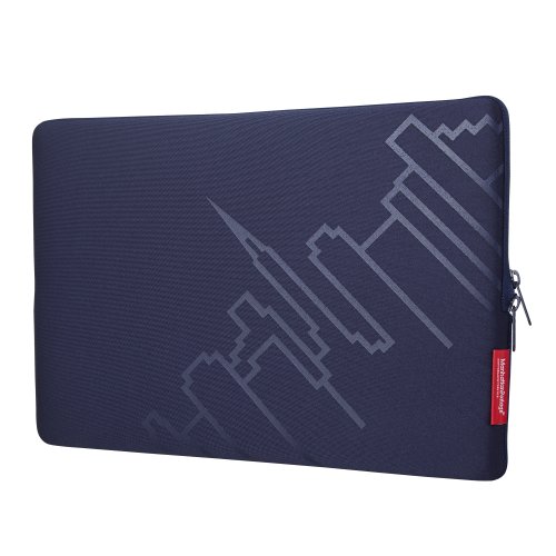 Manhattan Portage Skyline Laptop Sleeve with 5mm Neoprene Protective Case for 15-Inch Laptops (Navy)