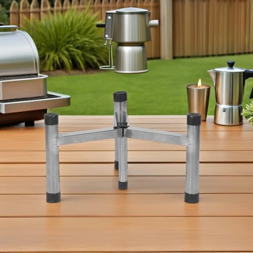 Support de feu de camp en acier inoxydable argenté stable - 6