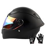 Casque intégral de moto pour enfants de 3 à 13 ans, homologué ECE, avec visière, pour moto tout terrain, quad et karting, et scooter électrique pour garçons et filles. 5,XL/(53~54cm)