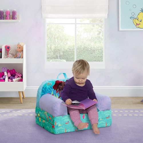 Delta Children - Disney Junior’s Ariel Cozee Buddy Flip-Out Kids Chair, Blue by Delta Children - Used condition - Image 9