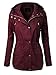 Design by Olivia Women's Lightweight Front Zipper Solid Utility Anorak Hoodie Vest/Jacket Burgundy 2X