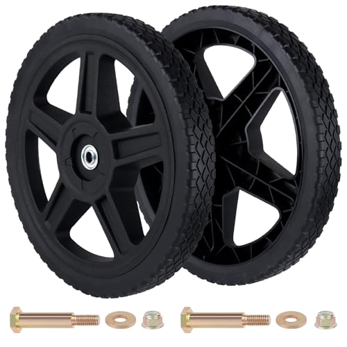 Roues de tondeuse à gazon 35,6 cm CheeMuii avec boulons de rechange