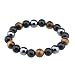 Produktbild ENET PowerBead Damen Armband 10mm Obsidian Gelb Tigerauge Schwacher Magnet Gesundes Armband Obsidian Naturstein Armband Für Liebhaber/Familie/Freunde