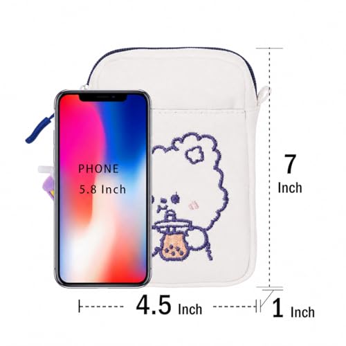 Image of AOCINA Small Wallet Purse Canvas Mini Purse Crossbody Phone Purse Bag for Girls Teens Boys Women