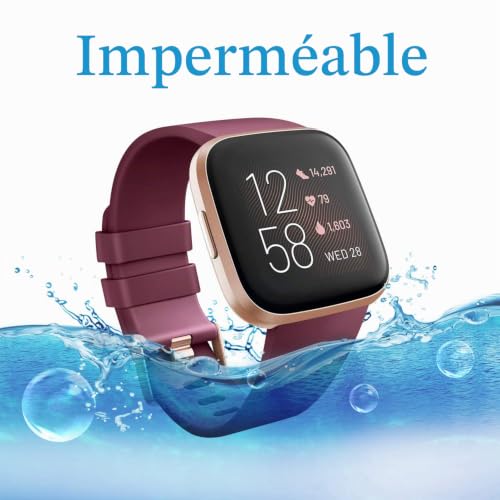Pack 3 Bracelet de Remplacement pour Fitbit Versa 2/Lite - Sport Classique en Silicone Compatible avec Fitbit Versa pour Femmes et Hommes (S, Pack B) – vue 6