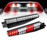 MIRUNNY Visor Strobe Light Bar 32-Led, Cigarette Plug, Interior Windshield Dash Sunvisor Emergency Hazard Warning Lights Traffic Advisor Bracket Split Mount for Security Vehicles Truck (White & Red)