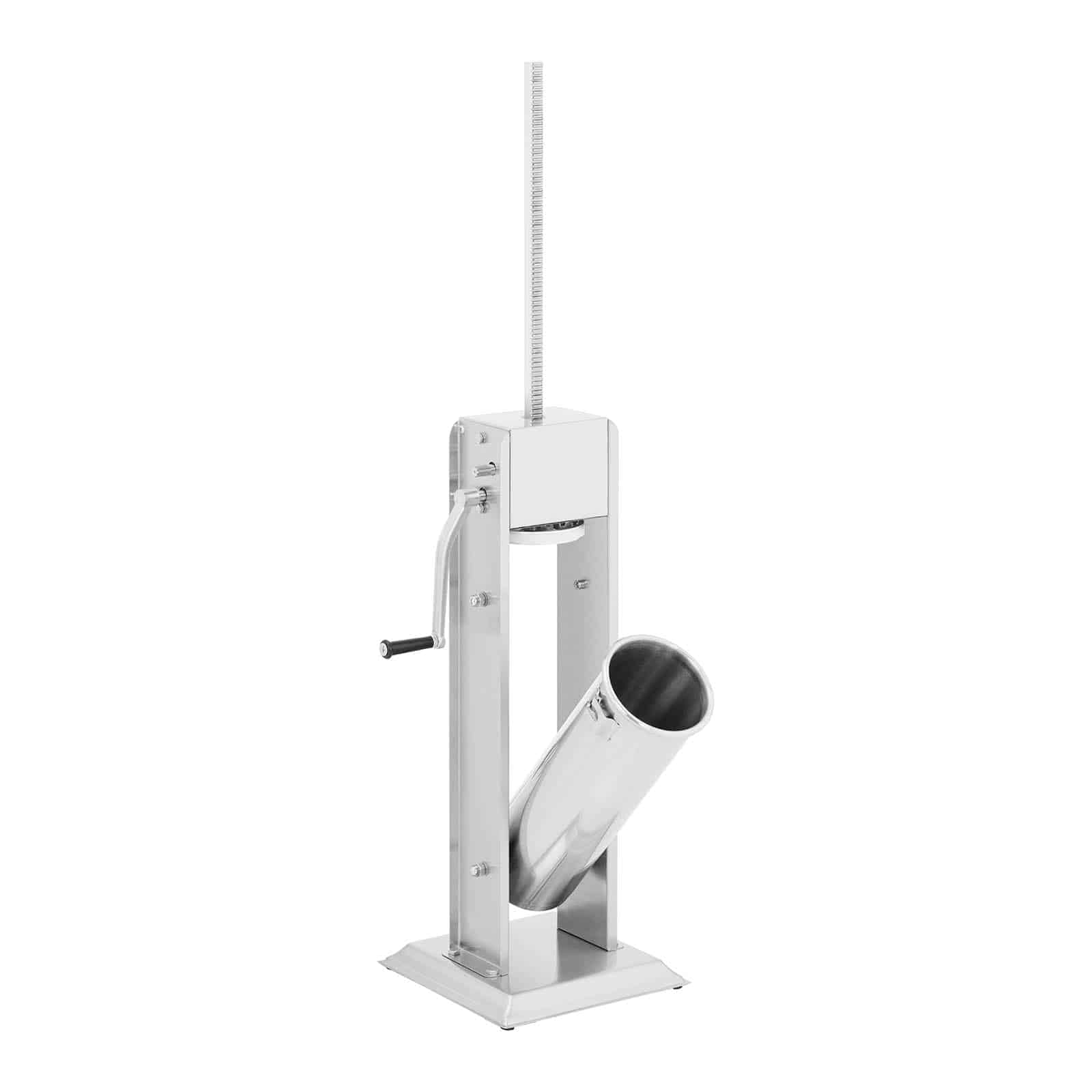 Royal Catering Embutidora Manual Vertical Máquina De Embutira RCWV-7L (Capacidad de llenado: 7 L, Cilindro: Ø 14 cm, Incluye 4 tubos de llenado, 2 velocidades)