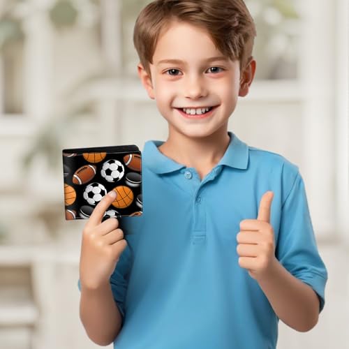 Image of Boys Wallet for Kids, Teen Boy Gamer Wallets 9-12 8-10 8-12, Cool Novelty Leather Bifold Rfid Blocking Purse Coin Pocket Zipper Id Window for Children Male Youth Guys Gaming Birthday Gifts