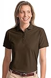 Port Authority Women's Silk Touch Polo M Coffee Bean