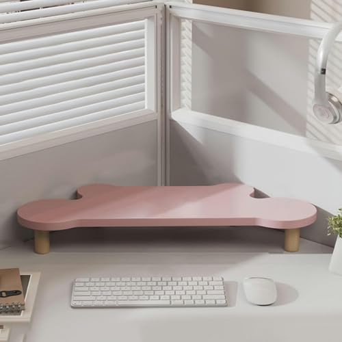Support d'écran d'angle bois étagère ordinateur portable et tablette bureau