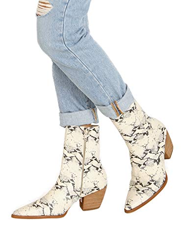 Image of Matisse womens Caty boots, Black /White Print, 9.5 US