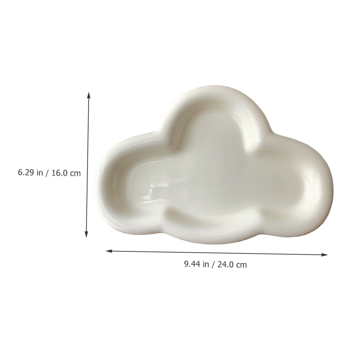 Wolkenförmige Schmuckschale aus Keramik für Schreibtischorganisation