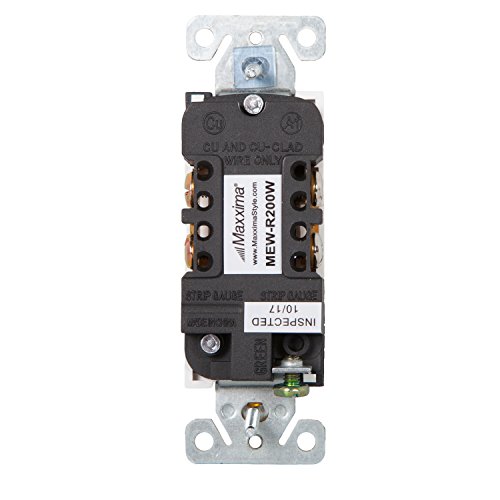 Maxxima 20A Tamper Resistant Duplex Receptacle Standard Decorative Electrical Wall Outlet, Child Proof Safety, White, 20 Amp, Tr, Wall Plates Included Contractor Pack (Pack Of 10) #TOP6