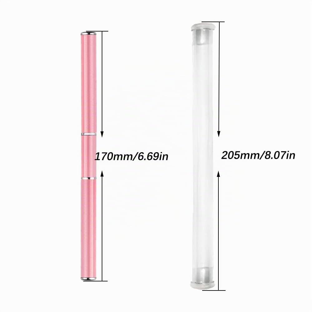Dual-ended Nail Art Penna, Pennello Gel Unghie Ricostruzione, 2 in 1 Nail Art Brush Dual Ended, Unghie Dual End Pennello in Gel, Strumento Per Manicure Fai Da Te