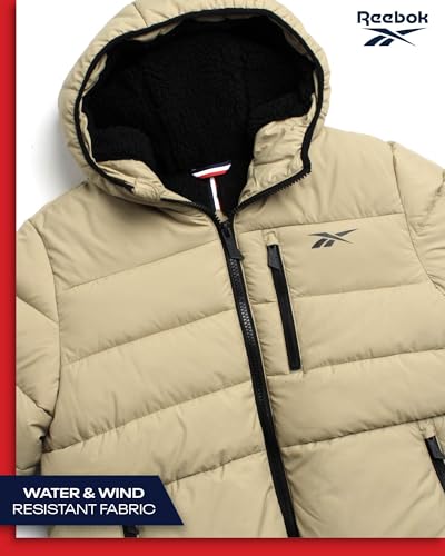 Reebok Mens Winter Jacket - Heavyweight Sherpa Lined Puffer Parka Mens Winter Coat - Insulated Quilted Ski Jacket for Men4