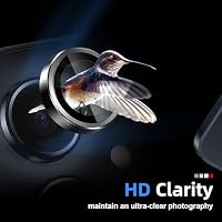 LiiLaa Kameraschutz für Samsung Galaxy A55 5G für Panzerglas, 9H Härte kamera Schutz Glas Folie Anti-Kratzen Individuelle Kamera Objektivschutz HD Klar Linse Schutzglas - Schwarz – Ansicht 6
