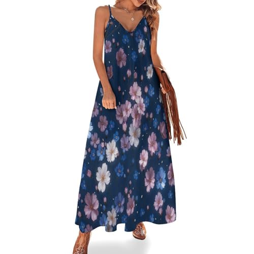 Robe bretelles spaghetti fleurie idéale pour vos soirées d'été et escapades bohèmes à la plage