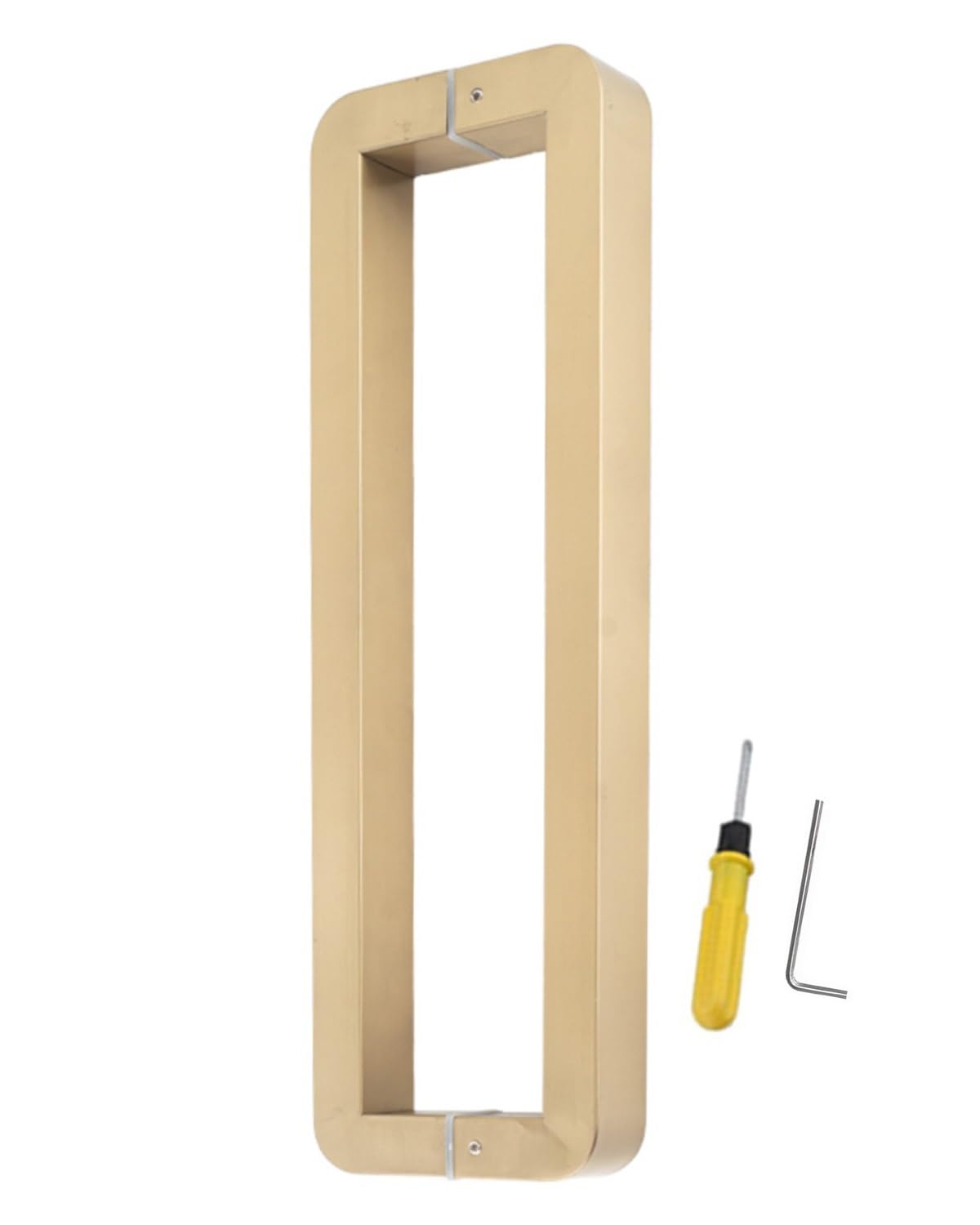 GBRJUYF Commercial Grade Square Push Pull Door Handle, Durable Stainless Steel Bar for Swing Glass Doors