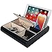 JackCubeDesign Valet Tray Leather Multi Catch All Storage Box Men's Dresser Desk Organizer Jewelry Accessories Night Stand for Keys, Phone, Wallet, Coin, Jewelry(Black) - :MK318A