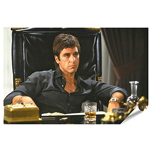 islandburner Poster XXL Pacino Scarface Tony Montana Culte Gangster Film Hollywood Icône Photo de qualité supérieure