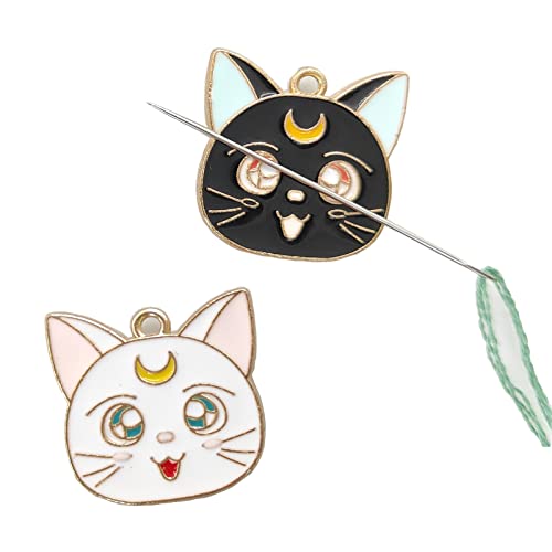 Kitten (2 Pieces) Needle Minder Magnetic Needle Keeper for Cross Stitch Embroidery Sewing Needle and Pin Holders