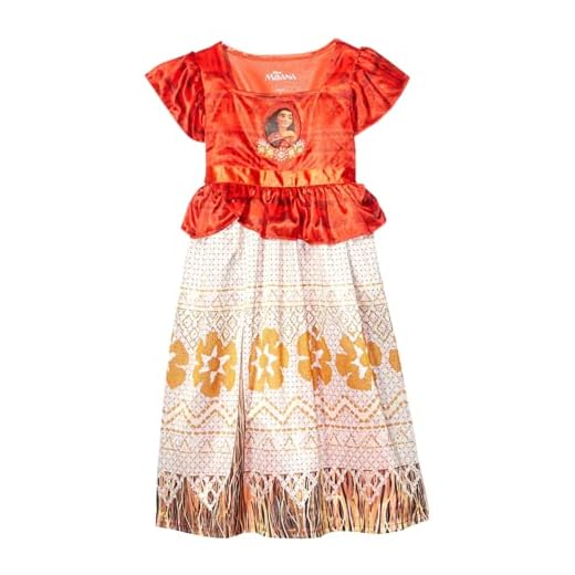 Disney Girls’ Big Princess Fantasy Gown, Moana Ocean Princess 3, 6