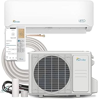 Senville LETO Series Mini Split Air Conditioner Heat Pump, 24000 BTU 208/230V, Works with Alexa, White