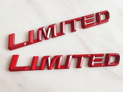 Image of 2X Metal Chrome Plated Decal Suitable for Fender Trunk (red)