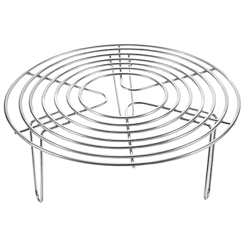 Cabilock Rejillas de Enfriamiento de Cocción Redondas Rejilla Redonda de Acero Inoxidable para Cocer Al Vapor Rejilla Y Freidora de Aire Rejilla de Cocción Al Vapor para Freidora de Aire